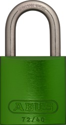Aluminiumhänglås 72IB/40 Grön Olika låsning