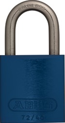 Aluminiumhänglås 72IB/40 Blå Olika låsning
