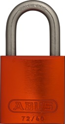 Aluminiumhänglås 72IB/40 orange Olika låsning
