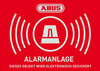 Warnaufkleber Alarm mit ABUS Logo 74 x 52,5 mm (1 Stück)