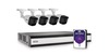 ABUS komplett set med hybridvideoinspelare och 4 analoga minirörkameror